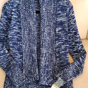 INC cardigan sweater with woven silver threads. Size Small